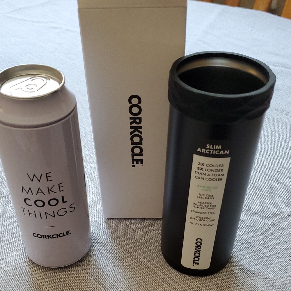 Corkcicle Black Slim Arctican and Lavender Can Cooler